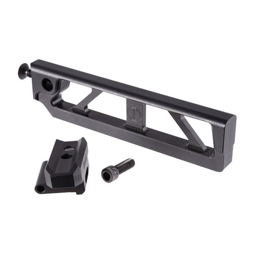 JMAC:n 6 tuuman skeletonisoitu putki on kevyt, kestävä ja tarjoaa 6 säätöasentoa, yhteensopiva SIG-käyrien kanssa ja integroitu QD-sling-kiinnike.