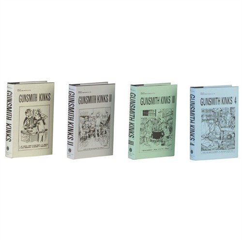 GUNSMITH KINKS® 4 VOLUME SET tarjoaa 569 käytännön vinkkiä, työkaluideoita ja liiketoimintaneuvoja, jotka tekevät asekorjauksesta tehokkaampaa ja helpompaa.