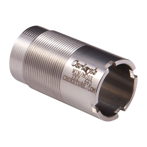 Carlsonsin 12GAUGE WIN-CHOKE -kiväärin supistimet ovat ruostumatonta terästä, yhteensopivia useiden kiväärimerkkien kanssa ja sopivat magnum- ja teräshauleille.