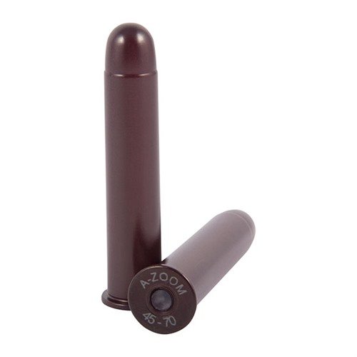 A-ZOOM AMMO SNAP CAP DUMMY ROUNDS 45-70 Government - harjoittele lataamista, purkamista ja kuivaamislaukausta kestävästä alumiinista valmistetuilla napeilla.