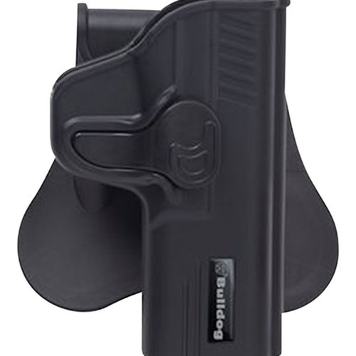 Bulldog Rapid Release Holster LCP Blk tarjoaa nopean ja turvallisen pääsyn aseeseesi, mukautuvan muotoilun sekä kestävän rakenteen, joka takaa luotettavan käytön.