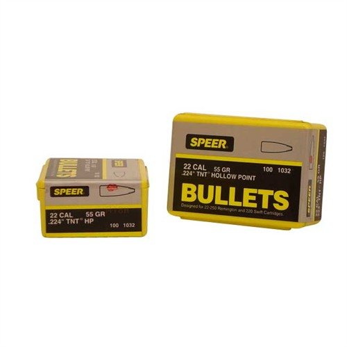 Speer Bullet 22cal .224 55gr HP TNT tarjoaa erinomaisen tarkkuuden ja tehokkuuden, mikä tekee siitä täydellisen valinnan metsästykseen ja kilpailuihin.