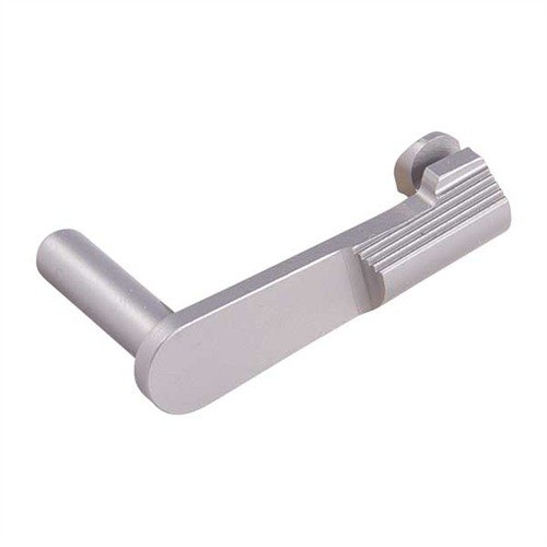 .45 ACP 1911 Heavy Duty Slide Stop on valmistettu karkaistusta teräksestä, tarjoaa erinomaisen kestävyyden ja tarkkuuden, saatavilla standardi- ja ylisuurilla pinneillä.