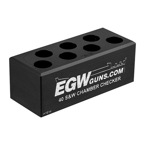 .40 S&W 7-HOLE CHAMBER CHECKERS varmistavat, että ammuksesi ovat SPEC:in mukaisia, estävät jumiutumiset ja toimintahäiriöt, valmistettu kestävästä alumiinista.