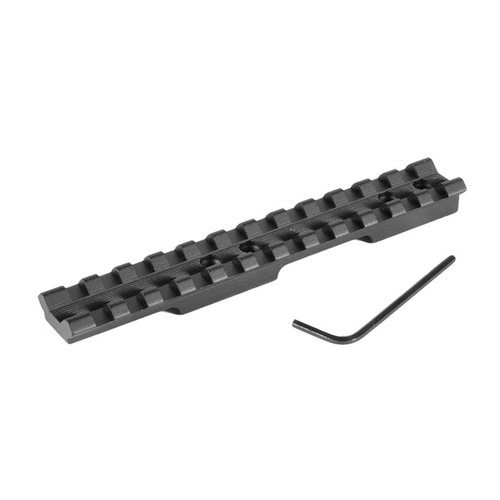 EGW:n Savage Rascal 1-kappaleen Picatinny-scope-pohja mahdollistaa helpon asennuksen ilman porausta, ja se tarjoaa joustavuutta tähtäimen valinnassa.