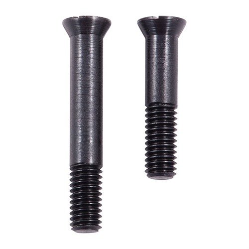 SLOTTED HEAD TRIGGERGUARD SCREWS, jotka sopivat SAKO:lle, tarjoavat maksimaalista kestävyyttä koneistetusta työkaluteräksestä. Mustattu teräs, pituus vaihtelee.
