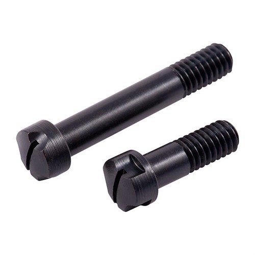 SLOTTED HEAD TRIGGERGUARD SCREWS, jotka sopivat Mauserin lukitukseen, tarjoavat maksimaalista kestävyyttä koneistetusta työkaluteräksestä. 2 paria.