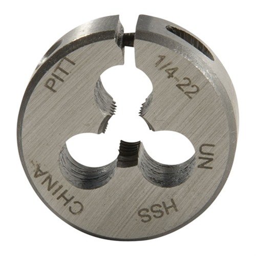 Brownells Fractional Carbon Dies tarjoavat tarkkaa ja kestävää ulkoista kierretyötä, valmistettu korkealaatuisesta hiiliteräksestä. Yhteensopiva standard die stockien kanssa.