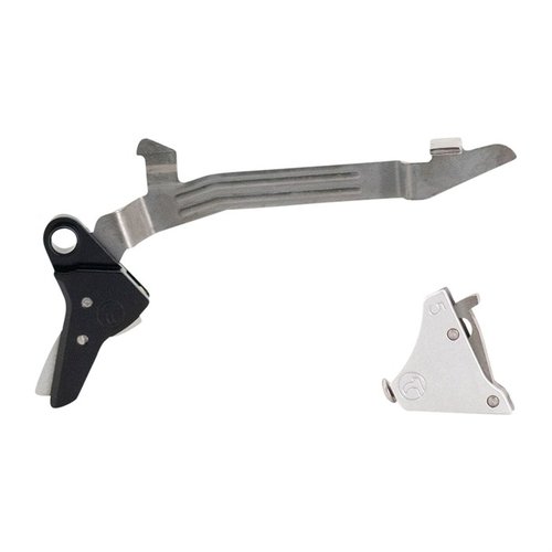 Timney Alpha Trigger parantaa Gen 5 Glockin laukausta 3 lbs:iin, säilyttäen samalla luotettavuuden ja turvallisuuden. Helppo asentaa ilman aseasentajaa.