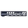 FULL TOP RAIL MLOK HANDGUARD AR-15: Kestävä 6061-T6 alumiini, musta anodointi, täydellinen ylärauta ja MLOK-aukot 7 puolella, mukana anti-rotation tabs.