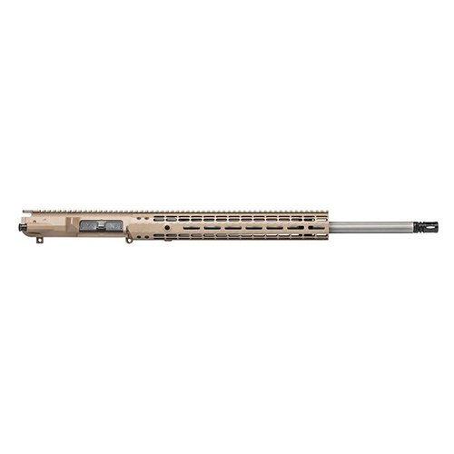 Aero Precisionin M5E1 6.5 Creedmoor -yläosa tarjoaa kevyen, tarkkuusammuntaan tarkoitetun perustan, jossa on huippuluokan teräsputki ja monipuolinen M-LOK-kahva.