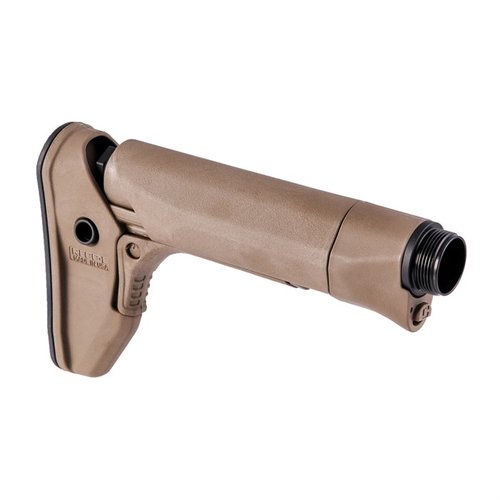 RECC·E™ Carbine Stock on kevyt ja modulaarinen, joka tarjoaa vakaan poskipidon, ambidextrous QD-sling kiinnityspisteet ja mukautettavan pituuden.