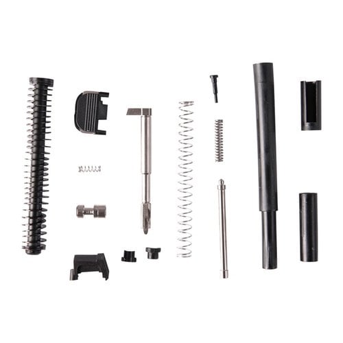 Uudistettu SLIDE PARTS KIT GLOCK 19®:ssä sisältää kaikki tarvittavat osat, mukaan lukien vahvistettu Billet Firing Pin, täydelliseen toimintaan ja asennukseen.