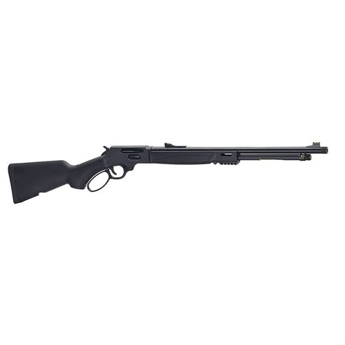 .360 Buckhammer -luodit, moderni Henry Lever Action X -malli, kestävä synteettinen rakenne, Picatinny-raili, M-Lok-liitännät ja tarkkuus 200 jaardin etäisyydelle.