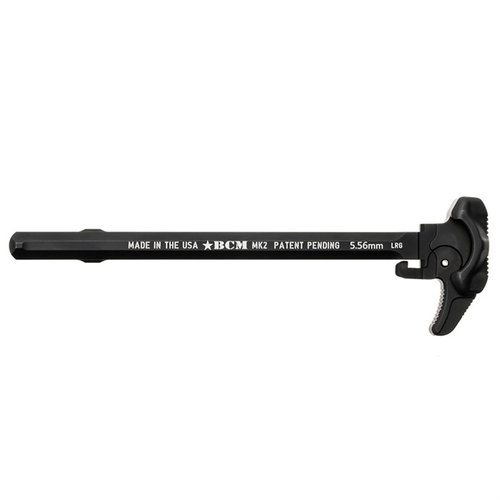 BCM Mk 2 Charging Handle tarjoaa parannetun kaasunpoiston, ergonomisen muotoilun ja kestävästä 7075 T6 alumiinista valmistetun rakenteen.