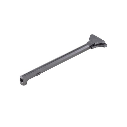 Retro 601 Style A1 Triangle Charging Handle, valmistettu kestävästä 6061-alumiinista, anodisoidulla pinnoitteella, saatavana mustana tai harmaana.