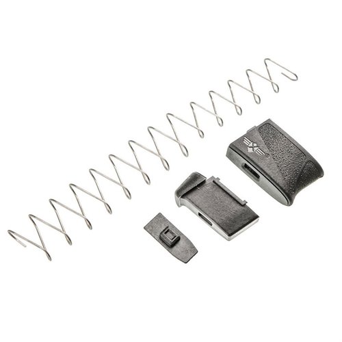 XTech Tacticalin MTX Magazine Extender lisää M&P Shield 9mm:ään +2 patruunaa, on helppo asentaa ja takaa luotettavan toiminnan ja viimeisen laukauksen pidon.