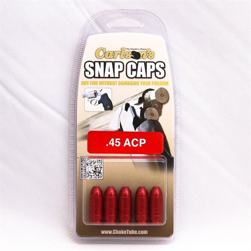SNAP CAPS 45 ACP on täydellinen kuivaamisharjoitteluun; alumiinirunko ja jousikuormitteinen messinkiprimäärin suojaa aseesi iskupinnalta.