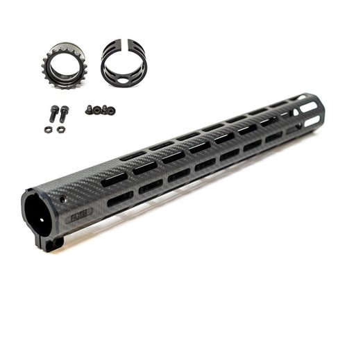 Faxon Firearms Streamline Carbon Fiber Handguard on kevyempi ja kestävämpi kuin alumiini, 8 M-LOK-uraa, helppo asentaa ja suojaa käsiä kuumalta.