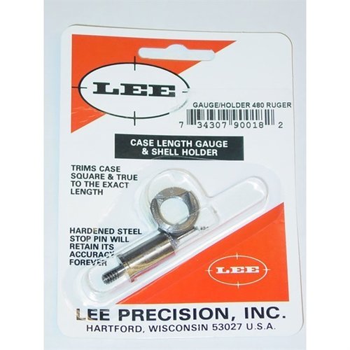 CASE LENGTH GAUGES, LEE LENGTH GAUGE/SHELLHOLDER 8.6 BLACKOUT on tehokas ja helppo työkalu, joka auttaa tarkasti leikkaamaan ja tasoittamaan patruunan suun.