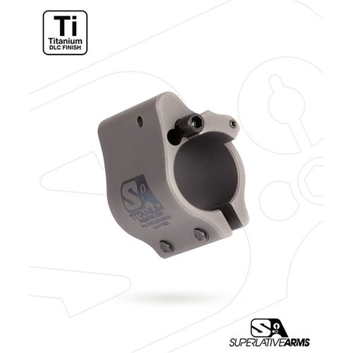 Superlative Armsin patentoitu AR-15 Clamp On Adjustable Gas Block säätelee kaasua tehokkaasti, vähentää rekyyliä ja pitää järjestelmän puhtaana ja viileänä.