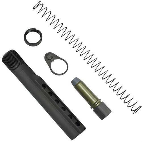 K-SPEC AR-15 Heavy Buffer Tube Kit tarjoaa innovatiivisen kompressiojärjestelmän, joka vaimentaa takaisinlyöntiä ja vähentää piipun nousua luotettavasti.