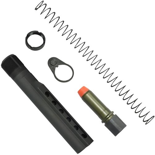 K-SPEC AR-15 Heavy Buffer Tube Kit tarjoaa innovatiivisen kompressiojärjestelmän, joka vaimentaa recoilia ja minimoi muzzle risen luotettavasti ja kestävästi.