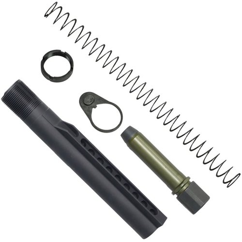 K-SPEC AR-15 A5-pituuden heavy buffer tube kit tarjoaa erinomaisen palautteen vaimennuksen, vähentää piipun nousua ja sisältää kaiken tarvittavan asennukseen.