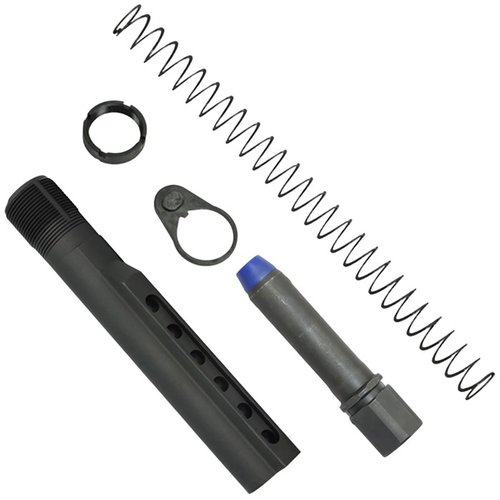 K-SPEC AR-15 PCC Buffer Tube Kit tarjoaa erinomaisen rekyylin hallinnan, vähentää piipun nousua ja sisältää kaikki tarvittavat osat, 100% valmistettu Yhdysvalloissa.
