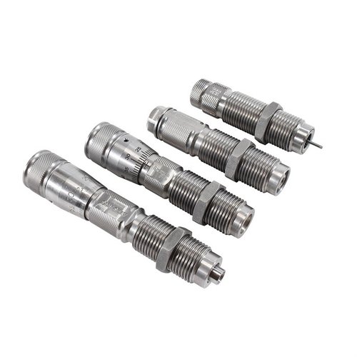Lyman Pro Die Pack 8.6 Blackout tarjoaa ruostumattomasta teräksestä valmistetut, tarkat ja kestävämmät latauskuulat, jotka parantavat tulosten laatua ja mukautettavuutta.