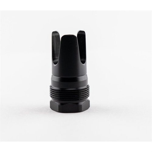 FHD FLASH HIDER tarjoaa tiiviin mustan nitride-pinnan, yhteensopivuuden Atlas- ja Plan B -kiinnitysten kanssa sekä parannetut työkalun tartuntapinnat.