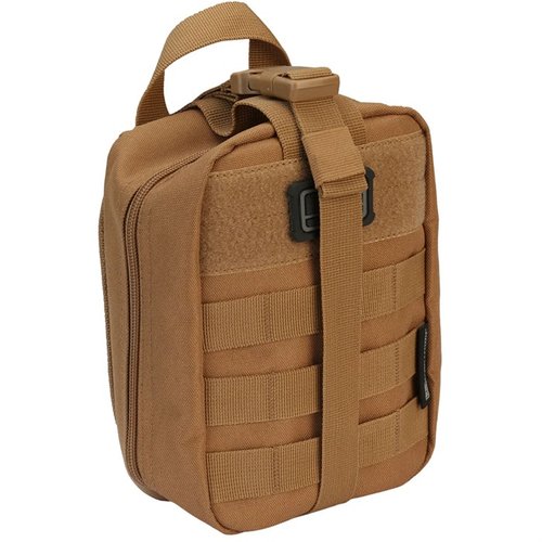 Kestävä Evolution Tactical First Aid Pouch on suunniteltu MOLLE-yhteensopivaksi, tarjoten järjestelmällisen säilytyksen ensiaputarvikkeille kentällä tai ampumaradalla.