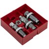 LEE PRECISION PACESETTER 3-DIE SET 22 ARC sisältää Full Length Sizing Die, Bullet Seating Die, Factory Crimp Die ja ohjeet. Sopii kaikkiin 7/8"-14 latausprässiin.