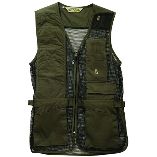 BOB ALLEN FULL MESH SHOOTING VEST on kevyt ja hengittävä, jossa on säädettävät sivuosa, tilavat etutaskut, sekä Insert-A-Pad yhteensopiva tasku.