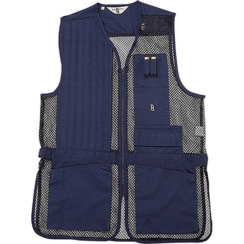 BOB ALLEN FULL MESH SHOOTING VEST on kevyt ja hengittävä, jossa on Insert-A-Pad -tasku, säädettävät sivu- ja tilavat etutaskut haulikon patruunoille.
