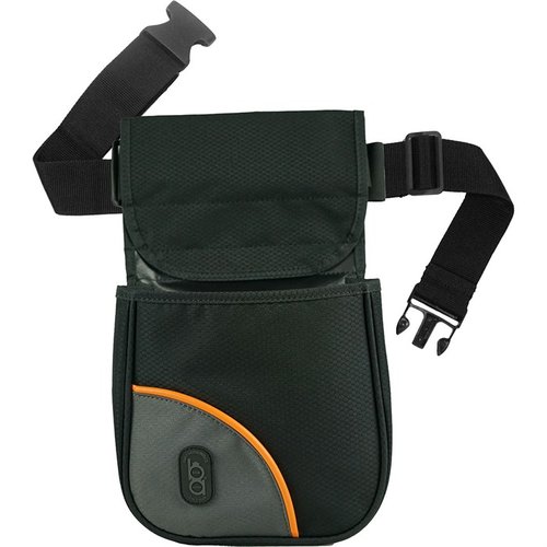 BOB ALLEN CLUB SERIES DIVIDED SHELL POUCH WITH BELT on kestävä ja kevyt Ripstop Nylon -rakenteella, jossa on kaksi ampumatarvikelaatikkoa ja säädettävä 2