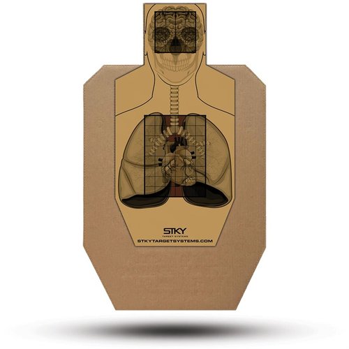 STKY Targets IPSC OG SKIN - 25 pakkaus liimattuja kohteita, anatomisesti oikeat, helppo käyttää ja suunniteltu kilpailutarkkuutta varten. Stick • Shoot • Repeat.