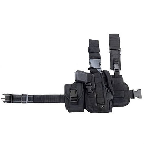 CACTUS JACK TACTICAL DROP LEG HOLSTER on mag pouchilla tarjoaa kestävän nylon-rakenteen, säädettävän reisihihnan ja nopean irrotuksen vyökiinnityksellä.