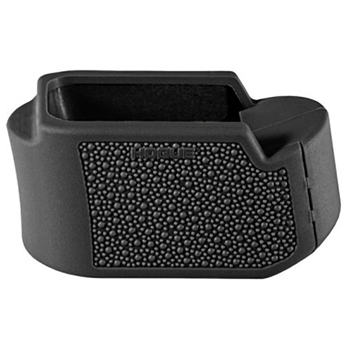Hogue OverMolded Grip Extension Pad parantaa Glock 26:n käsittelyä, tarjoaa lisäotteen, suojaa patruunaa ja on helppo asentaa ilman asehuoltajaa.