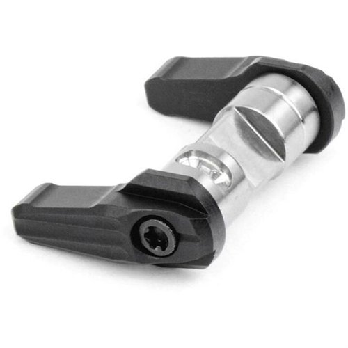 NEXT LEVEL ARMAMENT ASCEND AMBI SAFETY SELECTOR tarjoaa vaihdettavat vivut, 50/90 asteen heiton ja kestäviä 7075-alumiinilevyjä, jotka parantavat tarkkuutta ja käytettävyyttä.