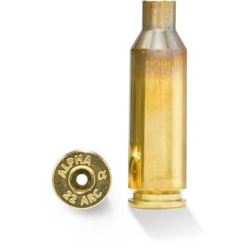 ALPHA MUNITIONS 22 ARC BRASS tarjoaa erinomaisen suorituskyvyn AR-15:lle, optimoidut .22 kaliiperiset hylsyt, pitkä käyttöikä ja tarkkuus pidemmällä matkalla.