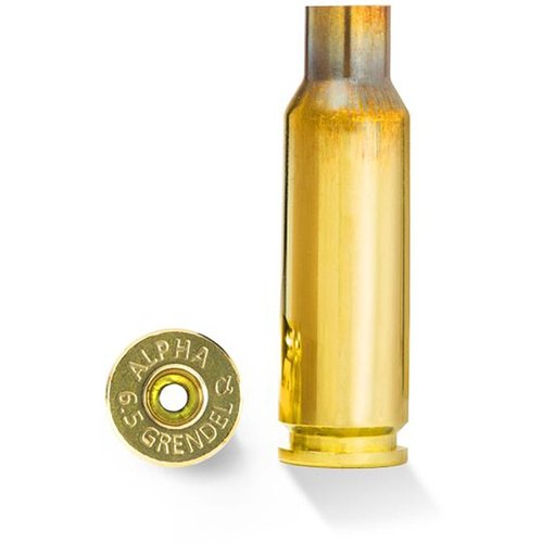 ALPHA MUNITIONS 6.5 GRENDEL BRASS tarjoaa erinomaisen pitkän kantaman tarkkuuden, matalan rekyylin ja kestävän rakenne Small Rifle -sytyttimillä.
