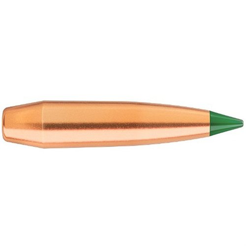 SIERRA TIPPED GAMEKING 6.5MM (0.264") tarjoaa erinomaisen laajenemisen ja läpäisyn paksun takin ansiosta, täydellinen valinta metsästykseen 1-8" kierteellä.