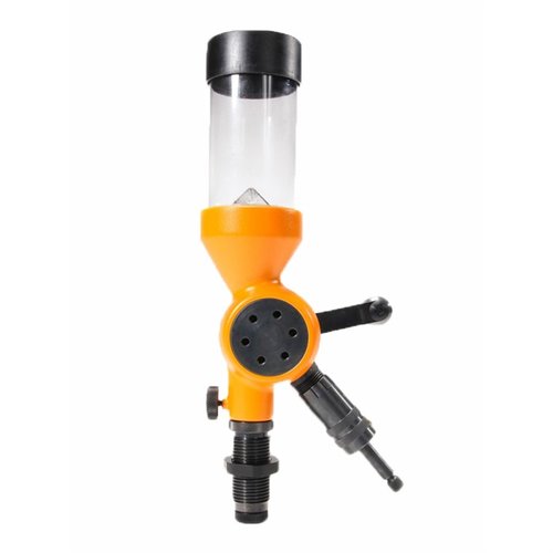 Lyman Brass Smith Powder Measure on tarkkuusmittari, jossa on CNC-koneistettu teräspullot, säädettävä mikrometri ja baffle tasaisen jauheen tason ylläpitämiseksi.