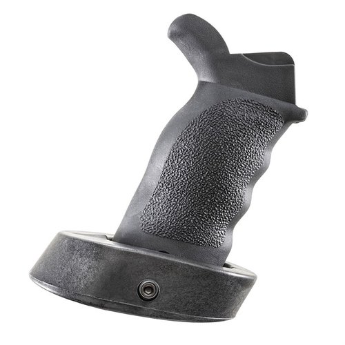 Ergo Tactical Deluxe Grip tarjoaa ergonomisen muotoilun, säädettävän palm shelfin ja SureGrip®-pinnoitteen, jotka parantavat laukaisu mukavuutta ja tarkkuutta.