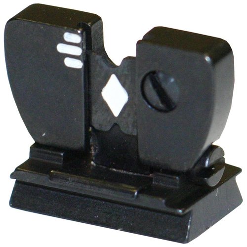 RIFLE NO. 69WH MARBLE'S FLAT-TOP W/ WINDAGE on helppokäyttöinen, taittuu alas, ja siinä on kestävä jousi, joka pitää tähtäimen ylhäällä tai alhaalla.