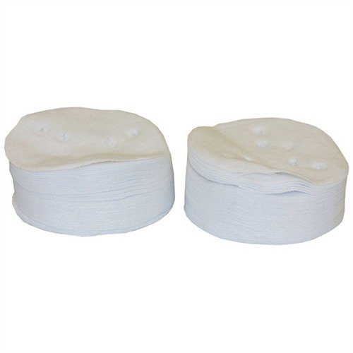 Valitse Otis Cleaning Patches eri kaliipereille: kaikki kaliiperit puhdistavat .22 kaliiperista 12./10 gaugeen, 100% puuvillaa ja jopa 6 puhdasta pintaa.