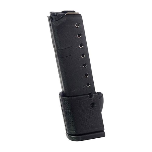 .380 ACP Glock 42® - 10 laukauksen polymeerimakasiini, kestävä DuPont™ Zytel®-polymeerirunko, teräksinen sisäosa ja injektoitu seuraaja.
