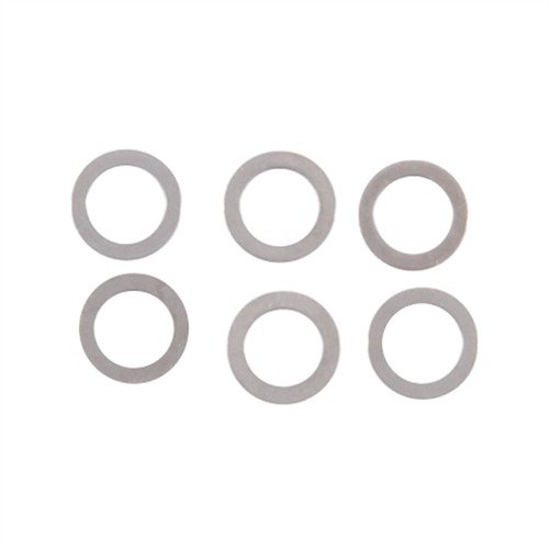 Tämä 1911 HAMMER, SEAR & GRIP SAFETY SHIMS -pakkaus poistaa sivuttaisliikkeen ja parantaa liipaisimen tuntumaa ilman osien vaihtoa.