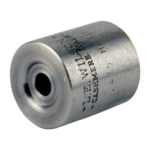 WILSON DECAPPING BASE .475 on erinomainen työkalu, joka poistaa military crimped primers ja mahdollistaa patruunoiden erillisen de-cappauksen puhdistusta varten.